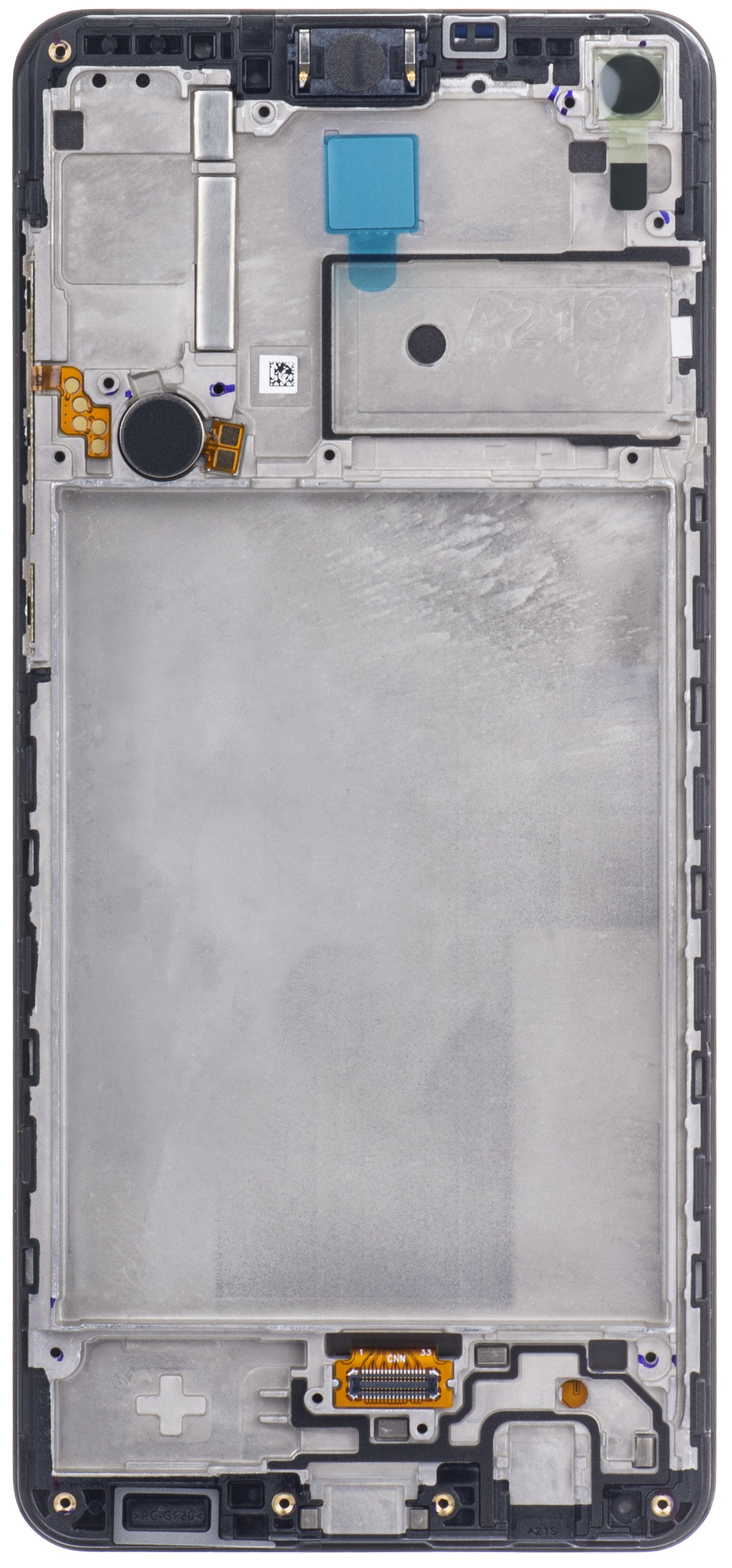 Samsung Galaxy Galaxy A21s A217 dotykový displej s rámom, čierny, servisný balíček GH82-22988A