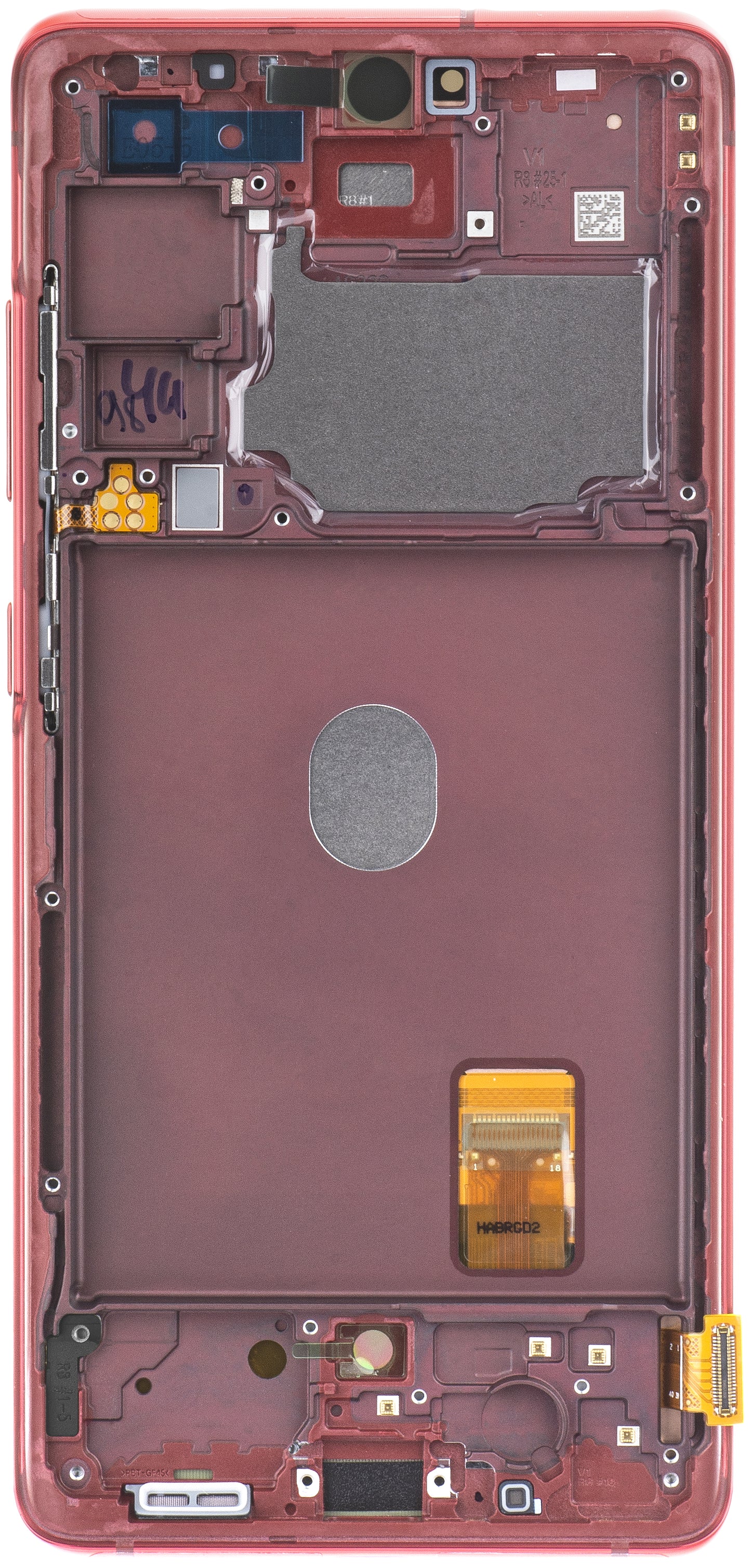 Samsung Galaxy S20 FE G780 dotykový displej, s rámom, červený, servisný balíček GH82-24219E