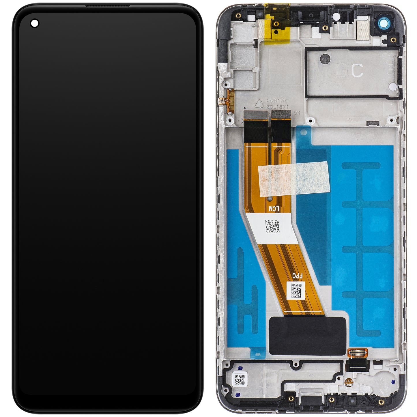 Displej s dotykovou obrazovkou Samsung Galaxy A11 A115, s rámom, čierny, servisný balík GH81-18760A