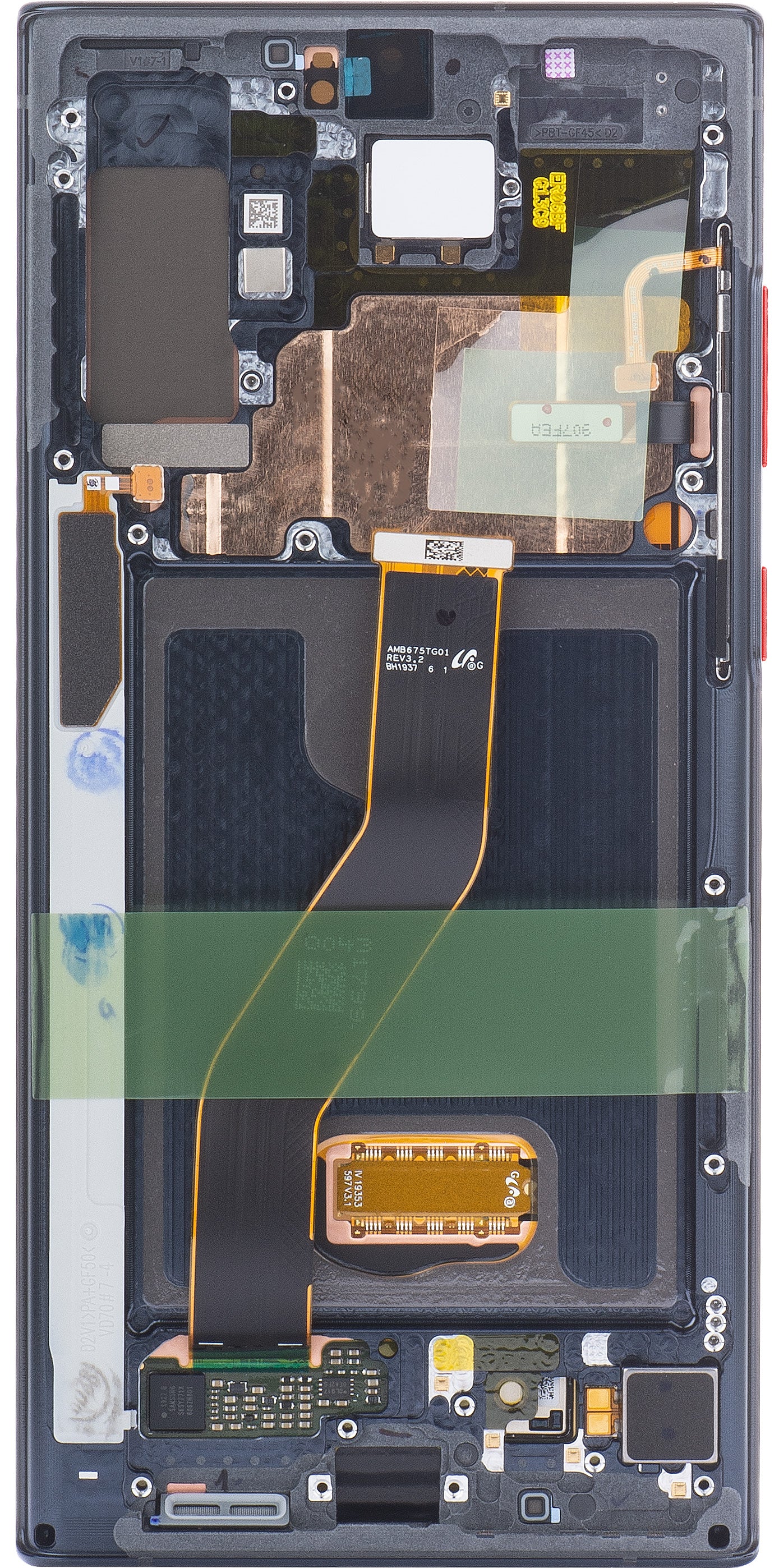 Samsung Galaxy Note 10+ 5G N976 / Note 10+ N975 dotykový displej, s rámom, čierny (Aura Black Star Wars), servisný balíček GH82-21620A