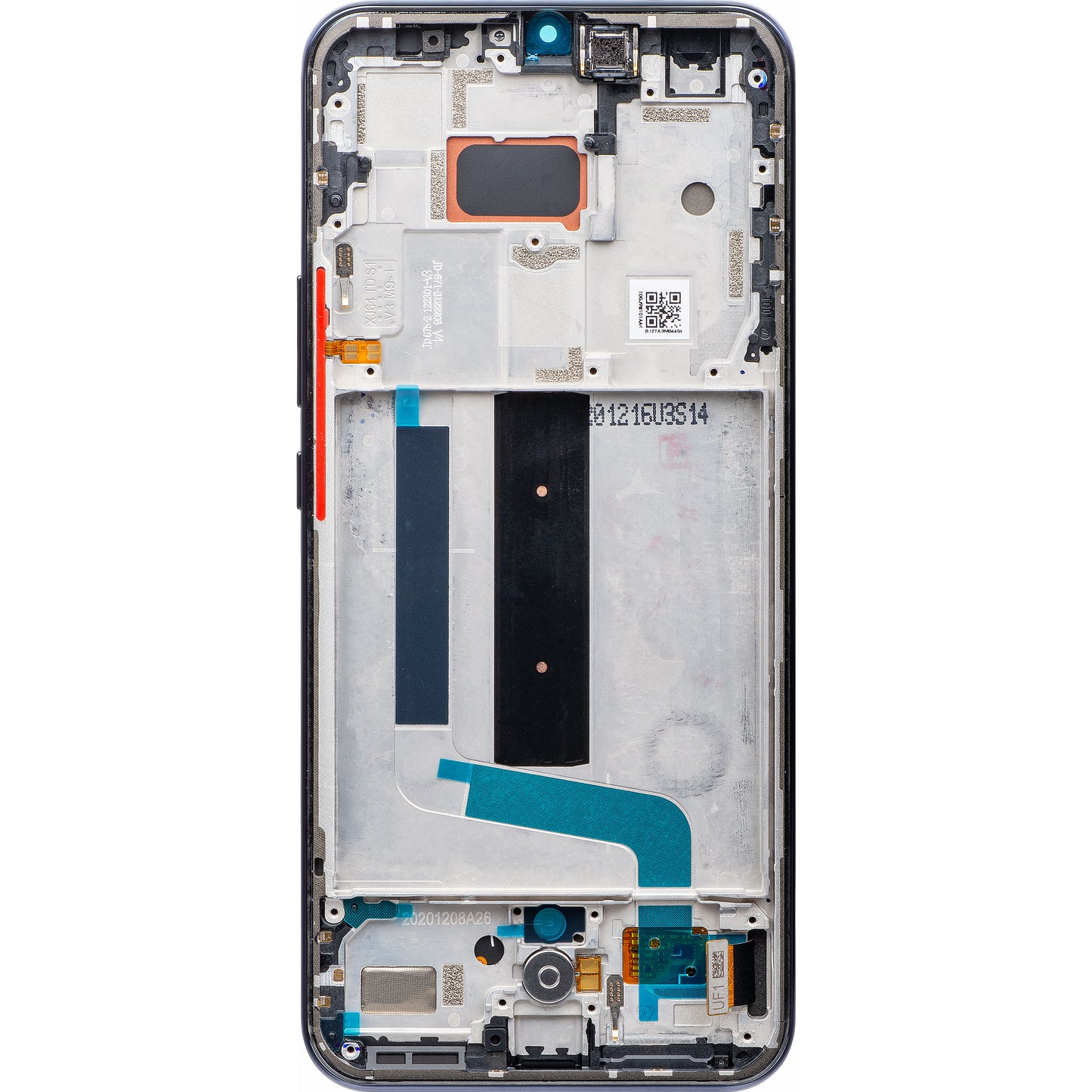 Displej s dotykovou obrazovkou Xiaomi Mi 10 Lite 5G, s rámom, sivý, servisný balík 56000400J900