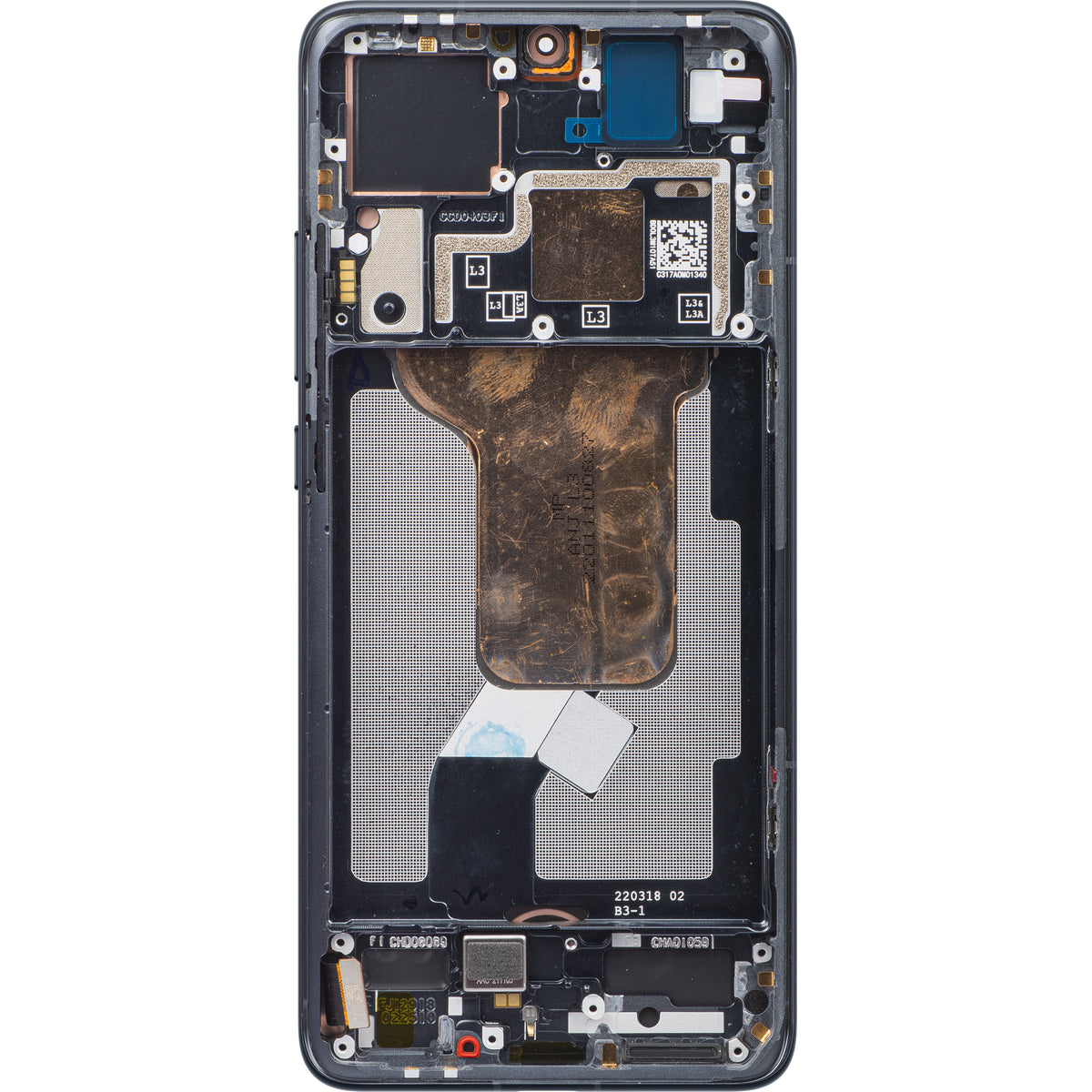 Displej s dotykovou obrazovkou Xiaomi 12S / 12X / 12, s rámom, sivý, Service Pack 5600030L3A00