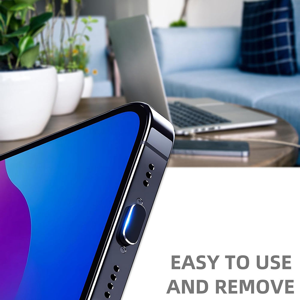 Zátka proti prachu na port telefónu Techsuit AD1, USB-C, sada 4 kusy, čierna