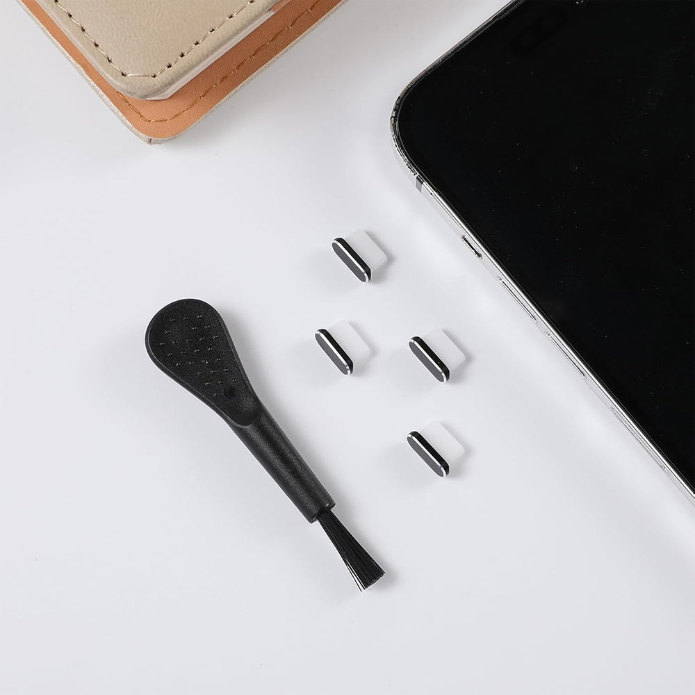 Zátka proti prachu na port telefónu Techsuit AD1, USB-C, sada 4 kusy, čierna