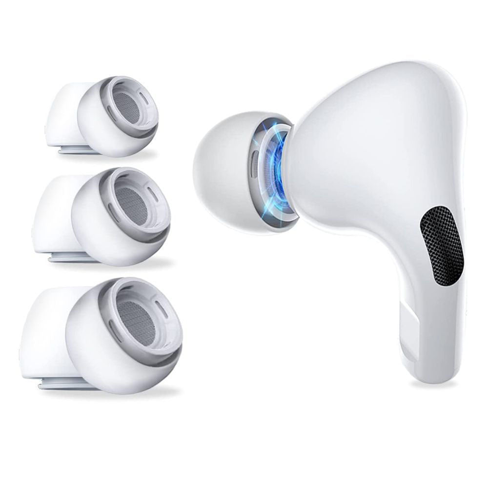 Štuple Techsuit ET1 pre Apple AirPods Pro Series, Veľkosti XS / S / L, Biele