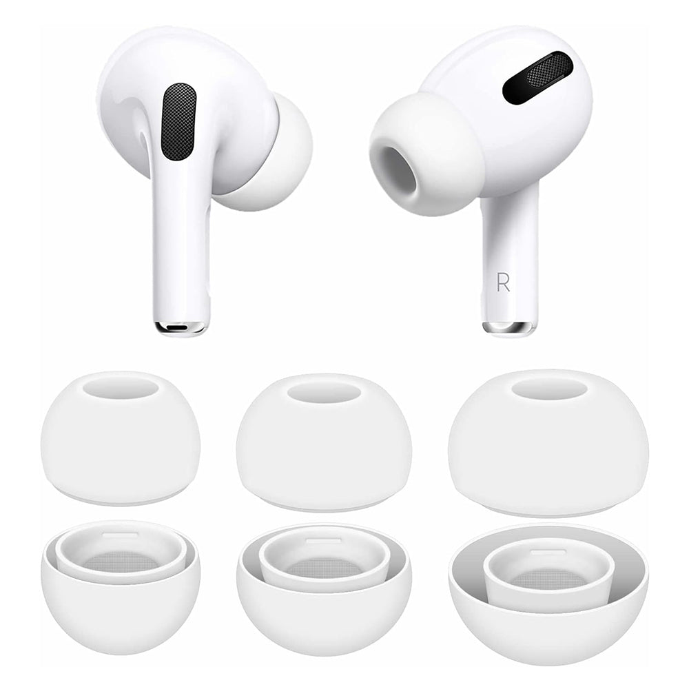 Štuple Techsuit ET1 pre Apple AirPods Pro Series, Veľkosti XS / S / L, Biele