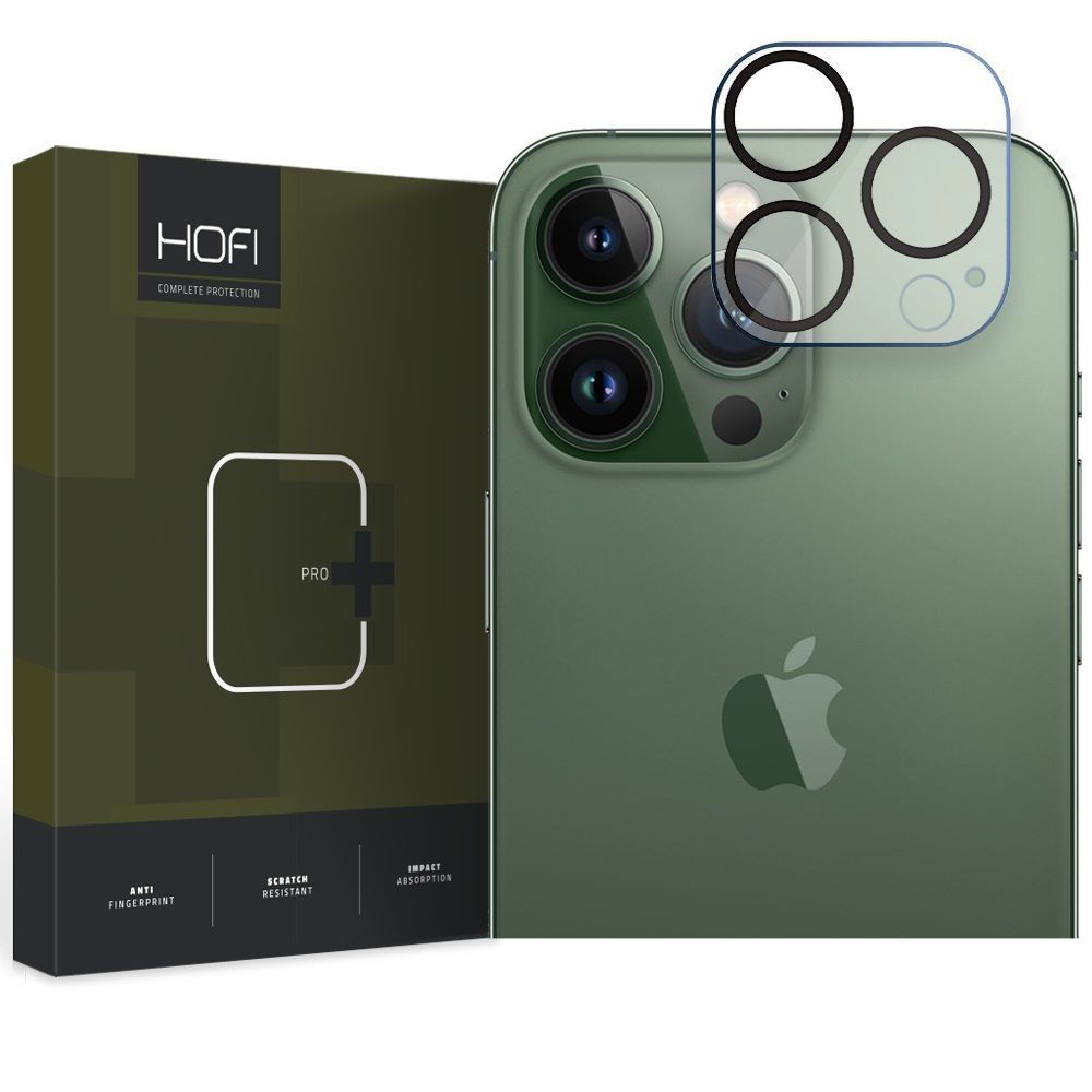 Ochranná fólia na zadnú kameru HOFI CAM PRO+ pre Apple iPhone 15 Pro Max / 15 Pro, Tvrdené sklo, Čierna