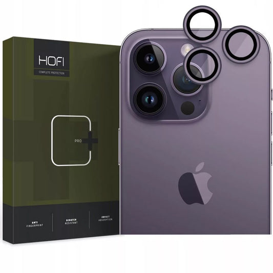 Ochranná fólia na zadnú kameru Tech-Protect CamRing Fit+ pre Apple iPhone 14 Pro Max / 14 Pro, Tvrdené sklo, Fialová