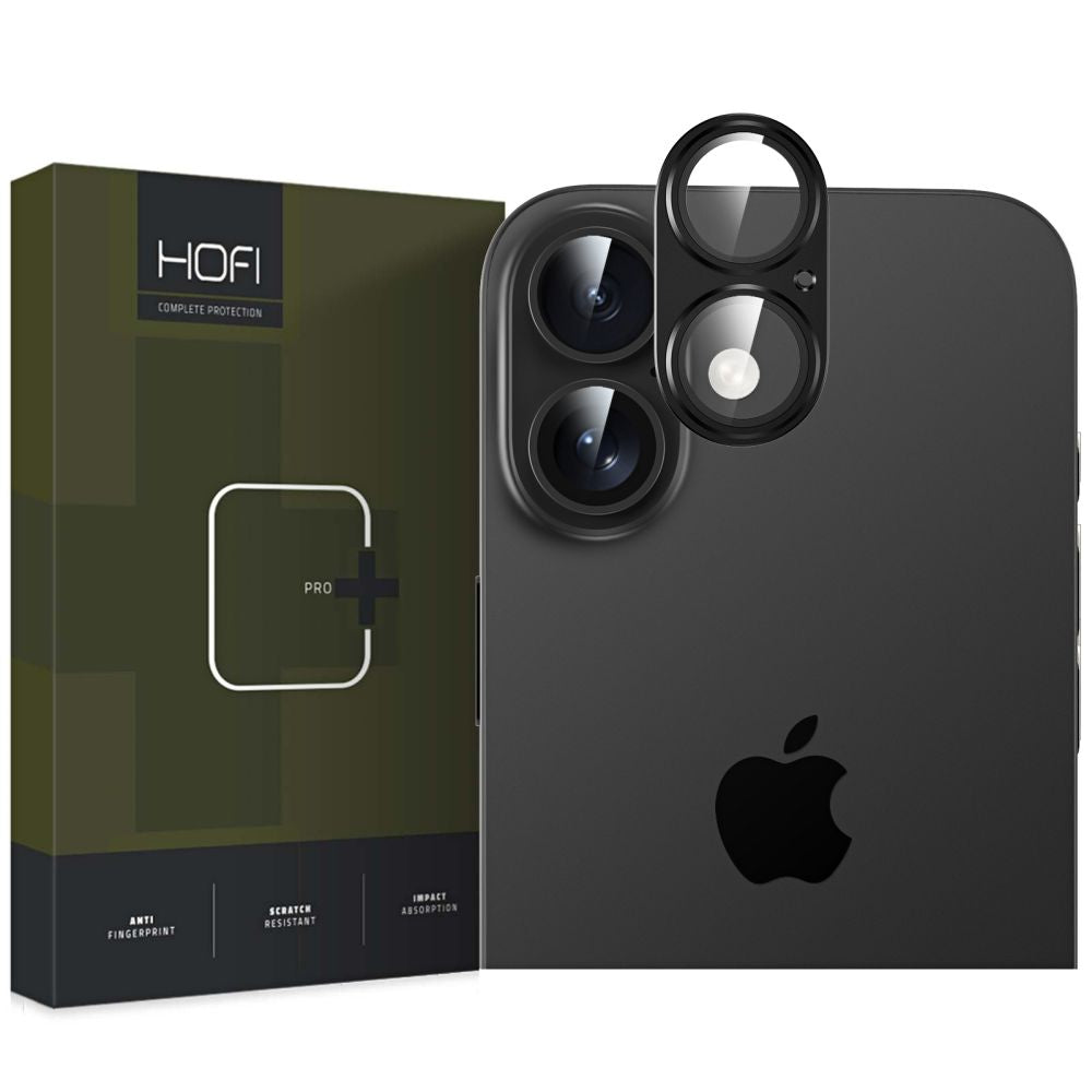 Ochranná fólia na zadnú kameru HOFI FullCam pre Apple iPhone 16 Plus / 16, Tvrdené sklo, Čierna