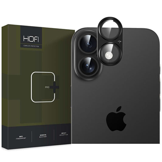 HOFI FullCam ochranná fólia na zadný fotoaparát pre Apple iPhone 16 Plus / 16, chránené sklom, čierna
