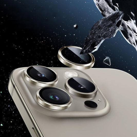 Ochranná fólia na zadnú stranu fotoaparátu HOFI CamRing PRO+ pre Apple iPhone 16 Pro Max / 16 Pro, chránená sklom, sivá