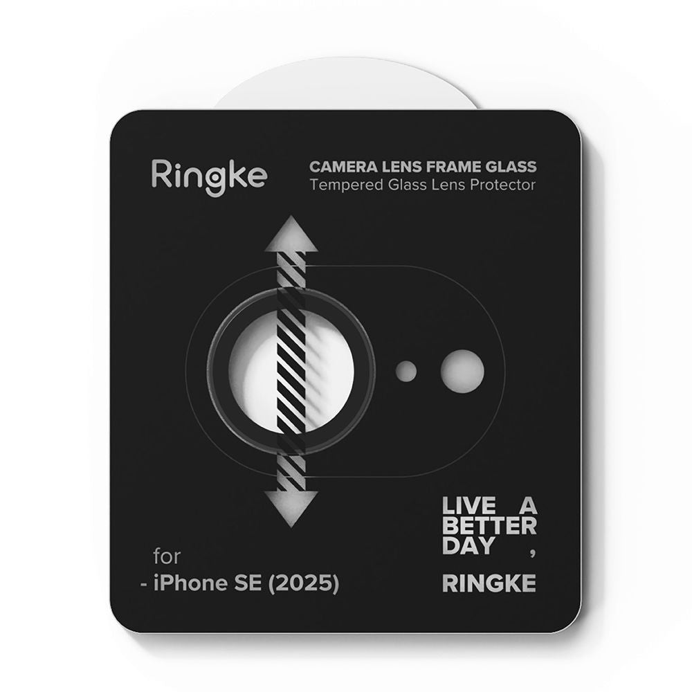 Ochranná fólia Ringke na zadnú kameru pre Apple iPhone 17e / 16e, Tvrdené sklo, Sada 2 kusy, Čierna