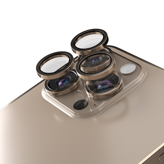 Ochranná fólia na zadnú kameru Etteri pre Apple iPhone 16 Pro Max / 16 Pro, tvrdené sklo, bronzová
