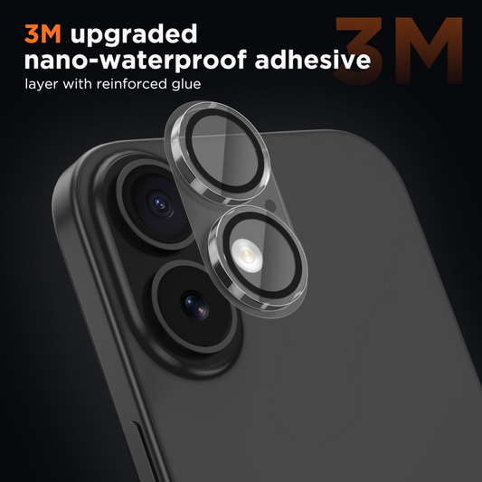 Ochranná fólia na zadnú kameru Tech-Protect CamFull Fit+ pre Apple iPhone 17, Kalené sklo, Matné Transparentné