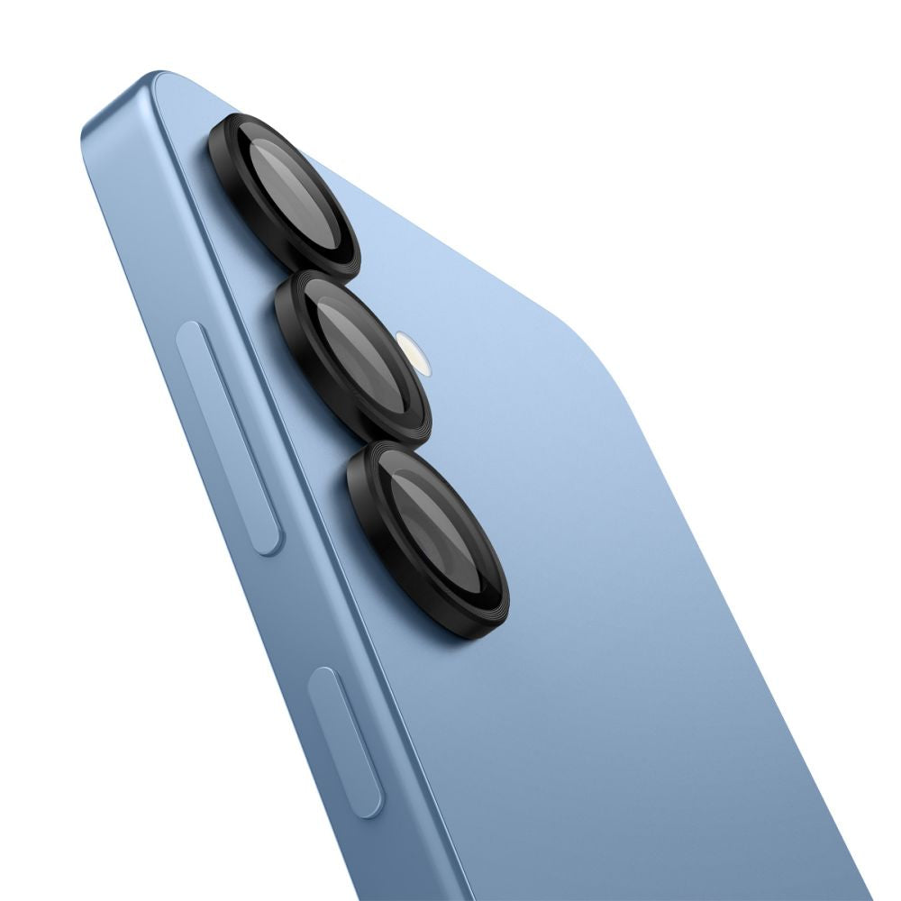 Ochranná fólia na zadnú kameru Spigen GlastR EZ FIT Optik Pro HD pre Samsung Galaxy S25+ S936, Kalené sklo, Sada 2 kusy, Čierna AGL09088