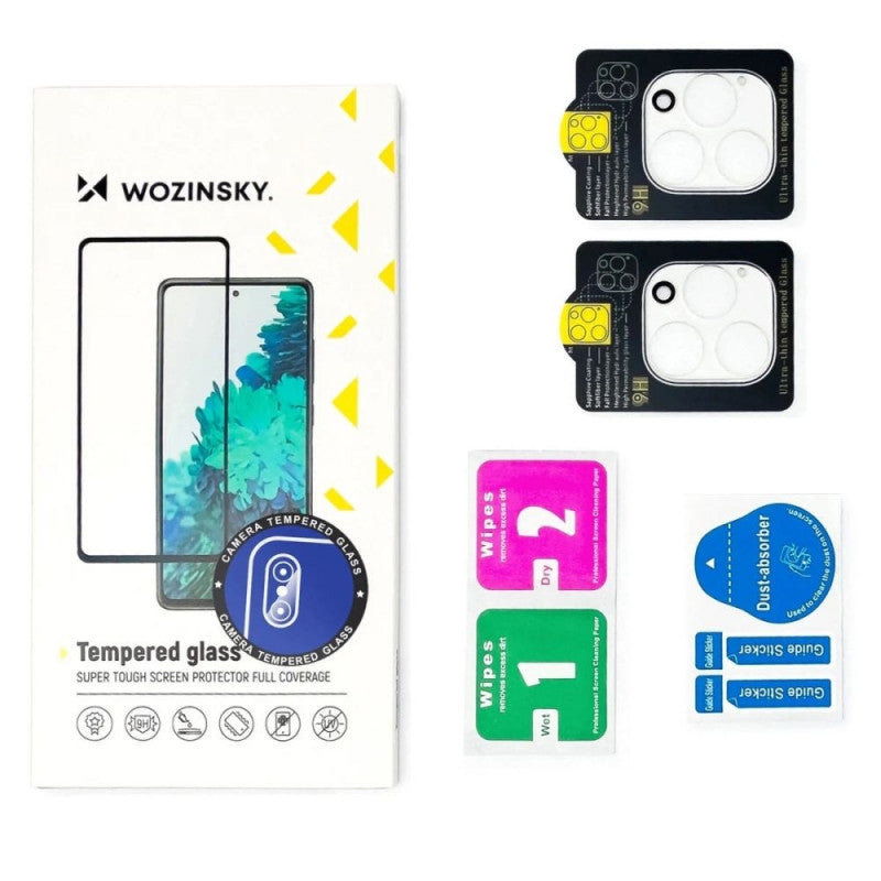 Ochranná fólia na zadnú kameru WZK pre Apple iPhone 17 Pro, Kalené sklo, Sada 2 kusy, Čierna