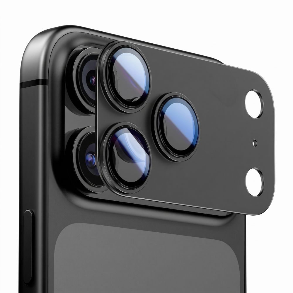 Ochranná fólia na zadnú kameru Tech-Protect CamFull Fit+ pre Apple iPhone 18 Pro Max, tvrdené sklo, čierna