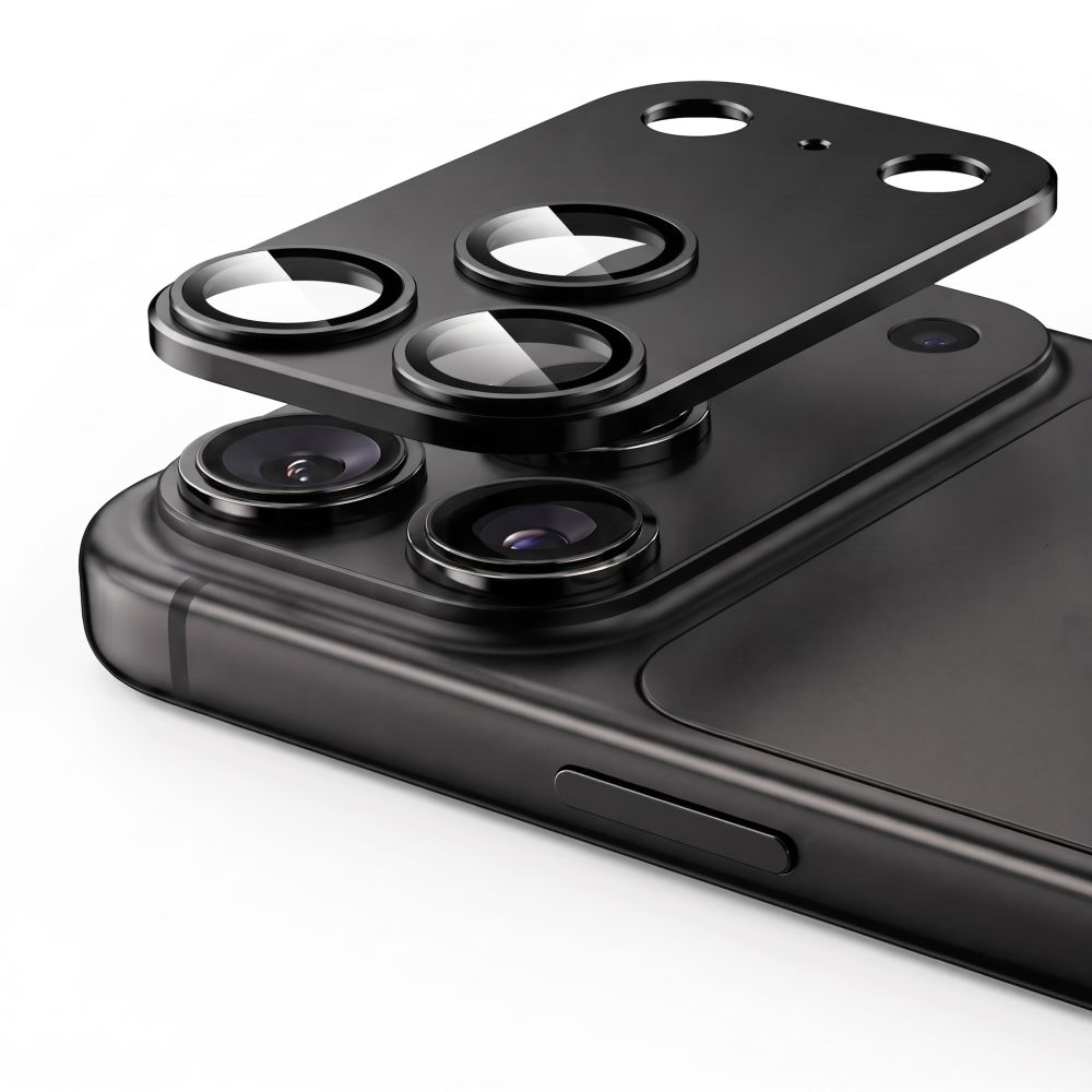 Ochranná fólia na zadnú kameru Tech-Protect CamFull Fit+ pre Apple iPhone 18 Pro Max, tvrdené sklo, čierna