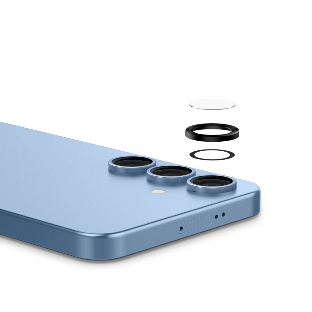 Ochranná fólia na zadnú kameru Spigen GlastR EZ FIT Optik Pro HD pre Samsung Galaxy S25+ S936, Kalené sklo, Sada 2 kusy, Čierna AGL09088