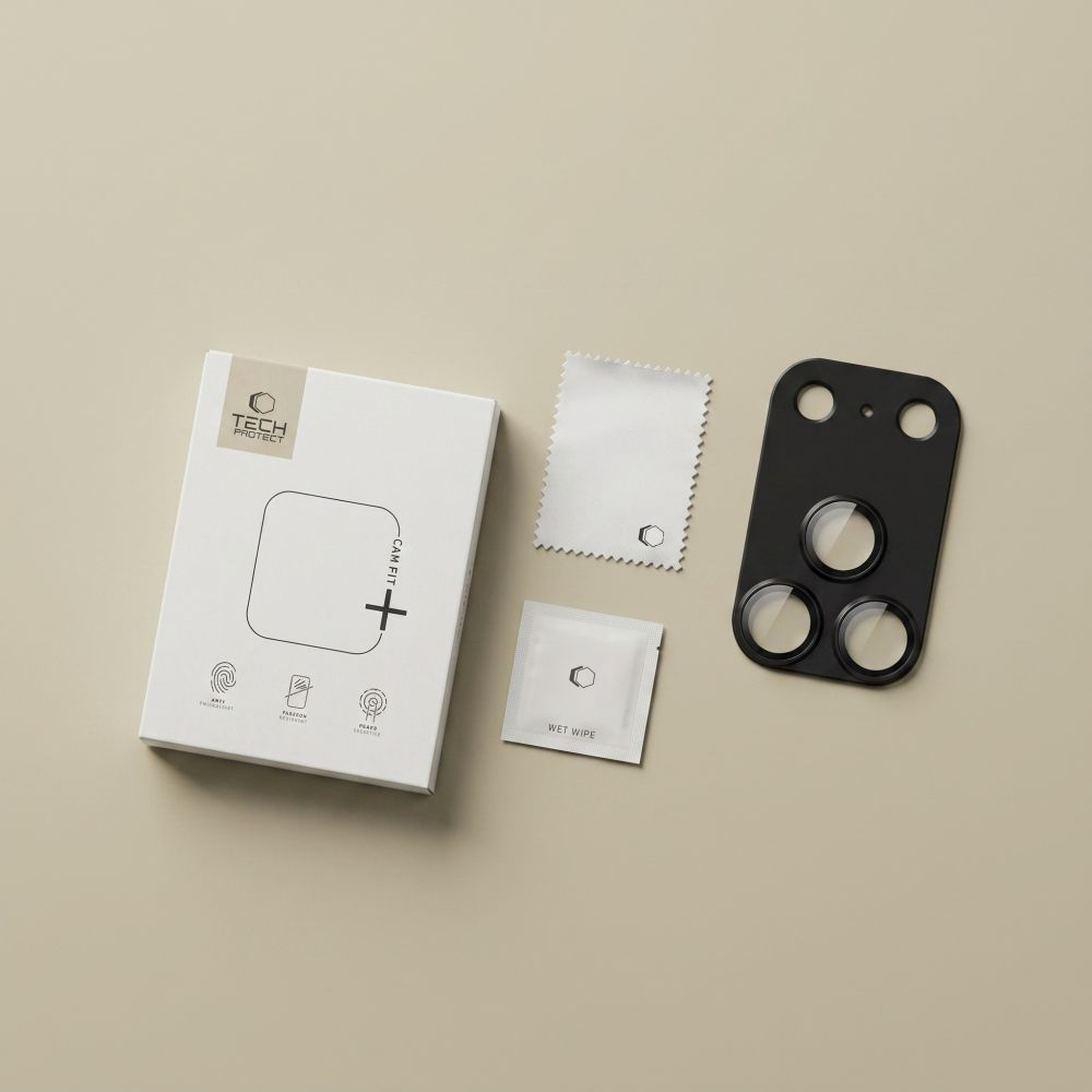 Ochranná fólia na zadnú kameru Tech-Protect CamFull Fit+ pre Apple iPhone 18 Pro Max, tvrdené sklo, čierna