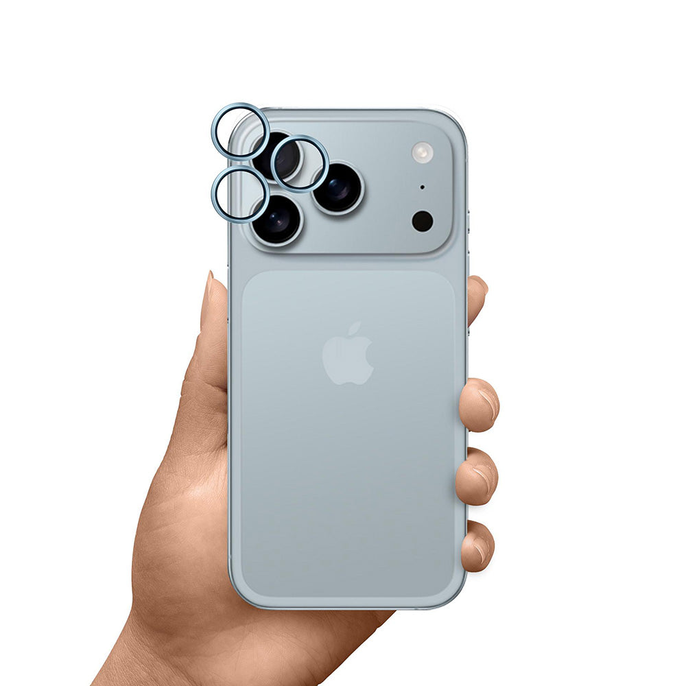 Ochranná fólia na zadnú kameru 3MK Hardy Protection Pro pre Apple iPhone 17 Pro Max / 17 Pro, Tvrdené sklo, Modrá