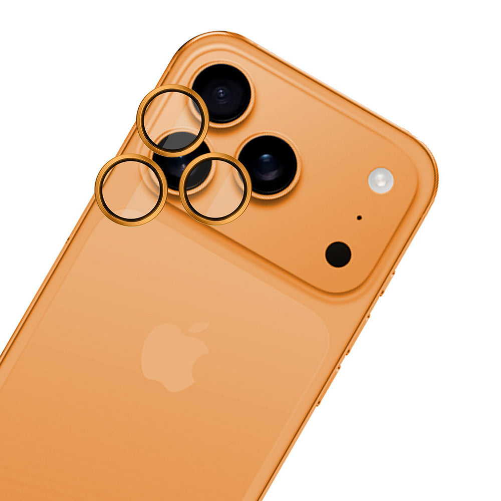 Ochranná fólia na zadnú kameru 3MK Hardy Protection Pro pre Apple iPhone 17 Pro Max / 17 Pro, Kalené sklo, Oranžová