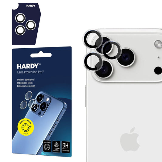 Ochranná fólia 3MK Hardy Protection Pro na zadnú kameru pre Apple iPhone 17 Pro Max / 17 Pro, Kalené sklo, Priehľadná