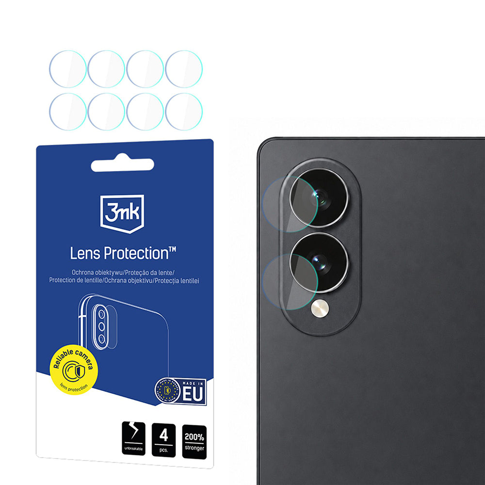 Ochranná fólia na zadnú kameru 3MK Protection pre Samsung Galaxy Z Fold8 F971, tvrdené sklo, sada 4 kusov, priehľadná