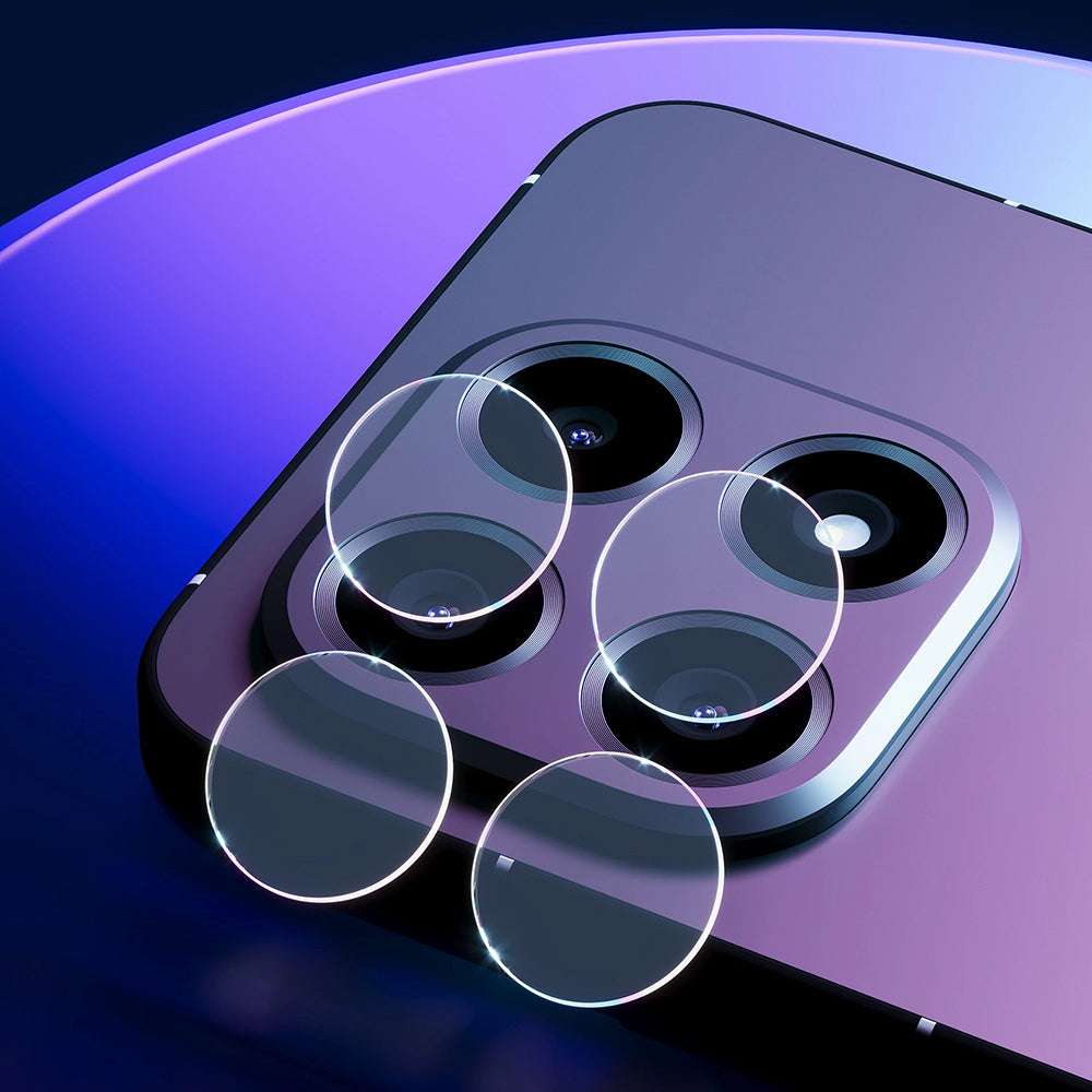 Ochranná fólia na zadnú kameru 3MK Protection pre Xiaomi Poco F8 Ultra, Kalené sklo, Sada 4 kusov, Priehľadná