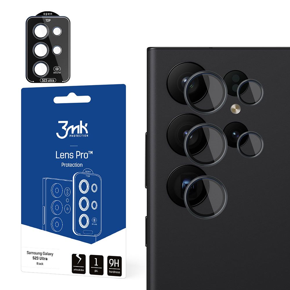 Ochranná fólia na zadnú kameru 3MK Protection Pro pre Samsung Galaxy S24 Ultra S928, tvrdené sklo, priehľadná