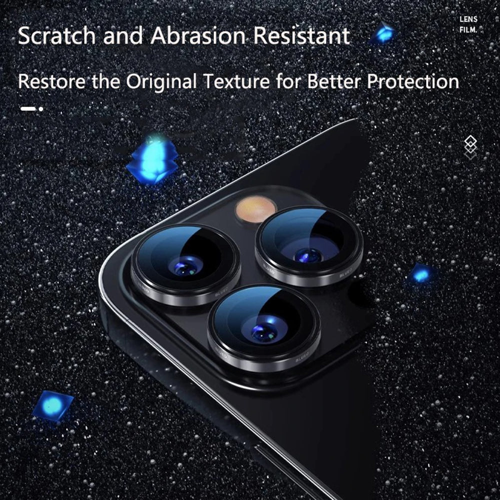 Ochranná fólia na zadnú kameru Blueo 99 Anti-Reflexná HD pre Apple iPhone 16 Pro Max / 16 Pro, tvrdené sklo, metalická sivá