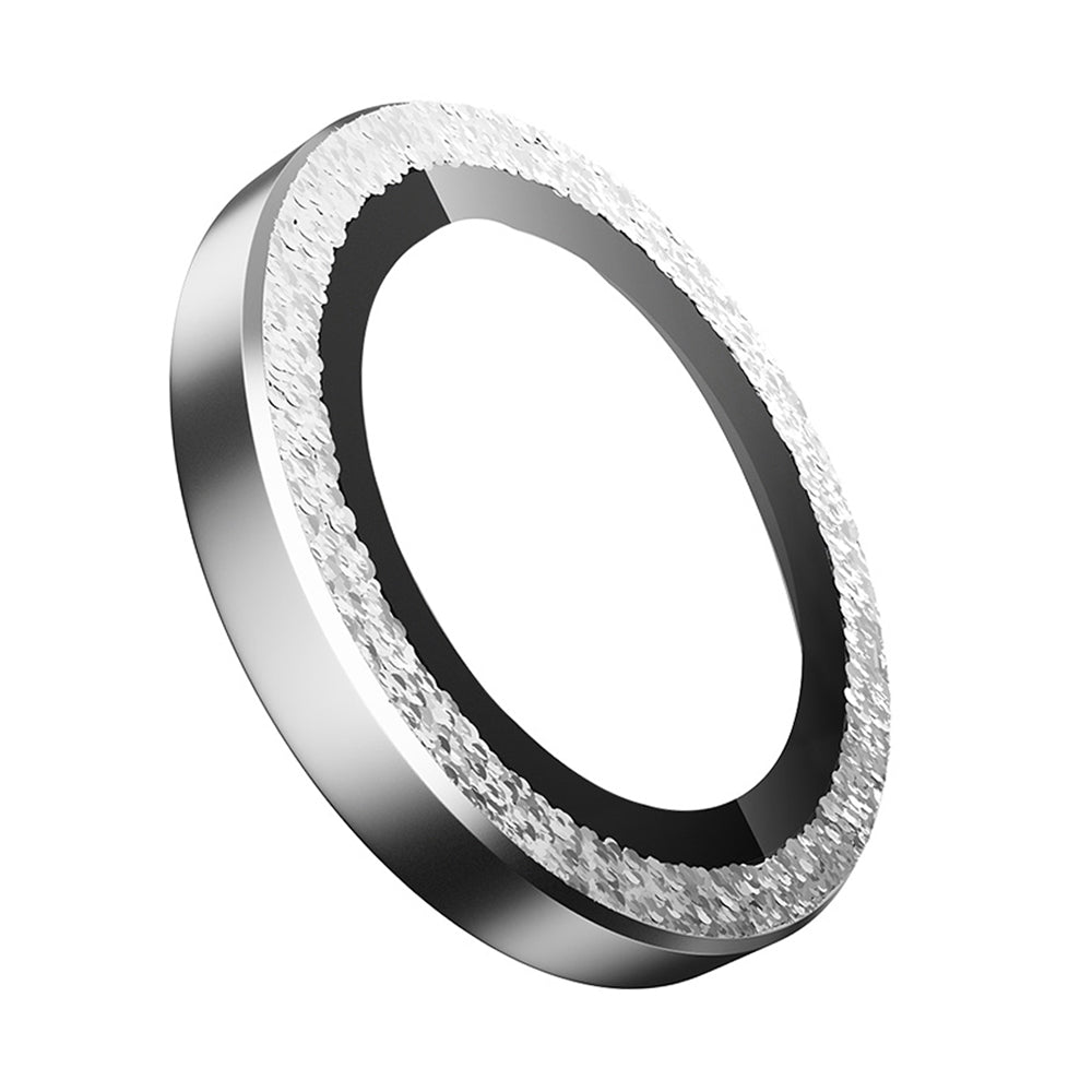 Ochranná fólia na zadnú kameru Blueo Glitter Diamond Metal Frame pre Apple iPhone 17, Kalené sklo, Strieborná