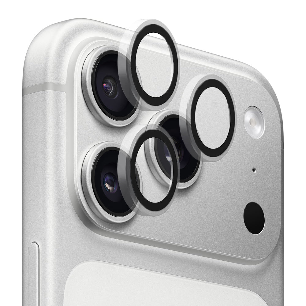 Ochranná fólia Blueo Metal Frame na zadnú kameru pre Apple iPhone 17 Pro Max / 17 Pro, Kalené sklo, Priehľadná