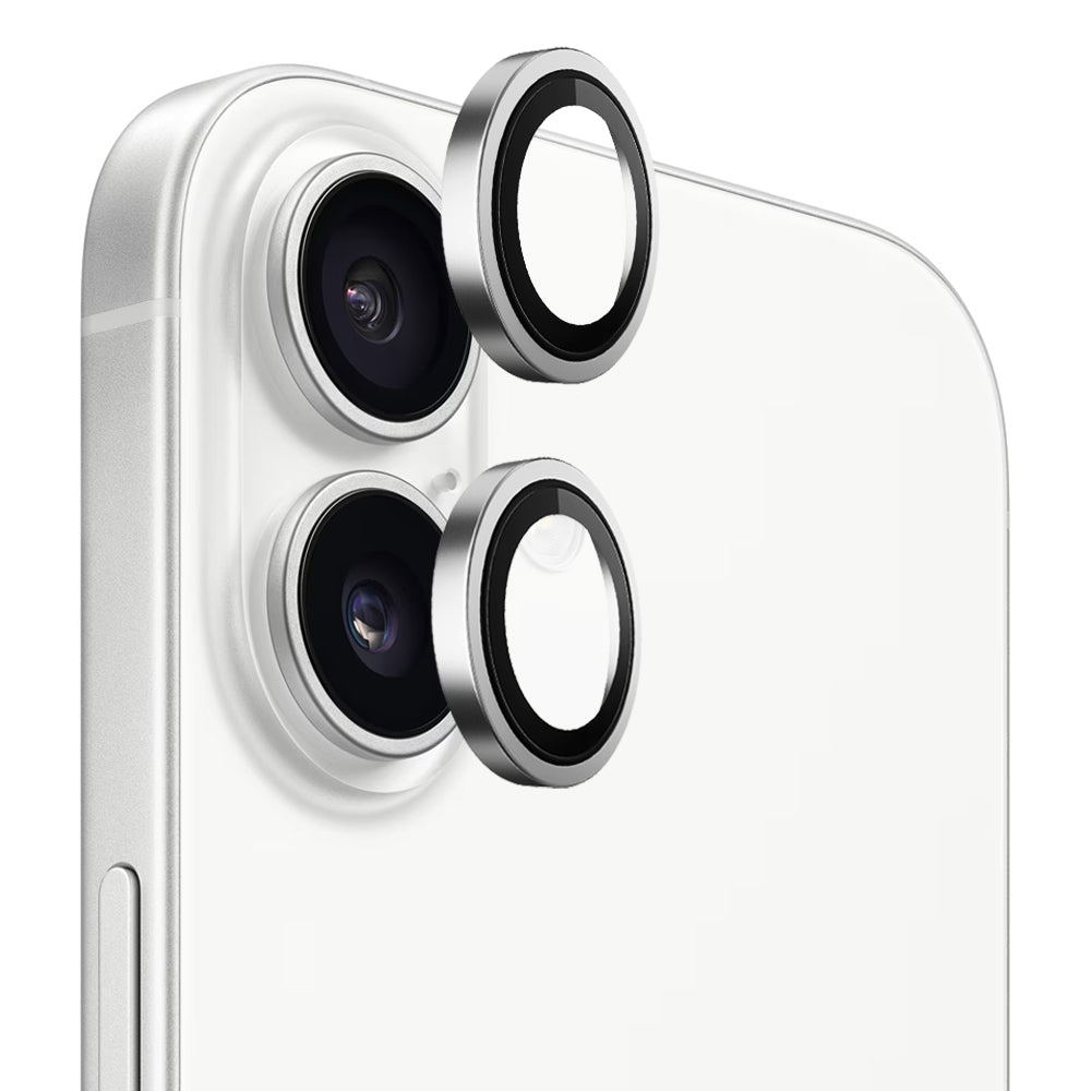 Ochranná fólia na zadnú kameru Blueo Metal Frame pre Apple iPhone 17, Kalené sklo, Strieborná