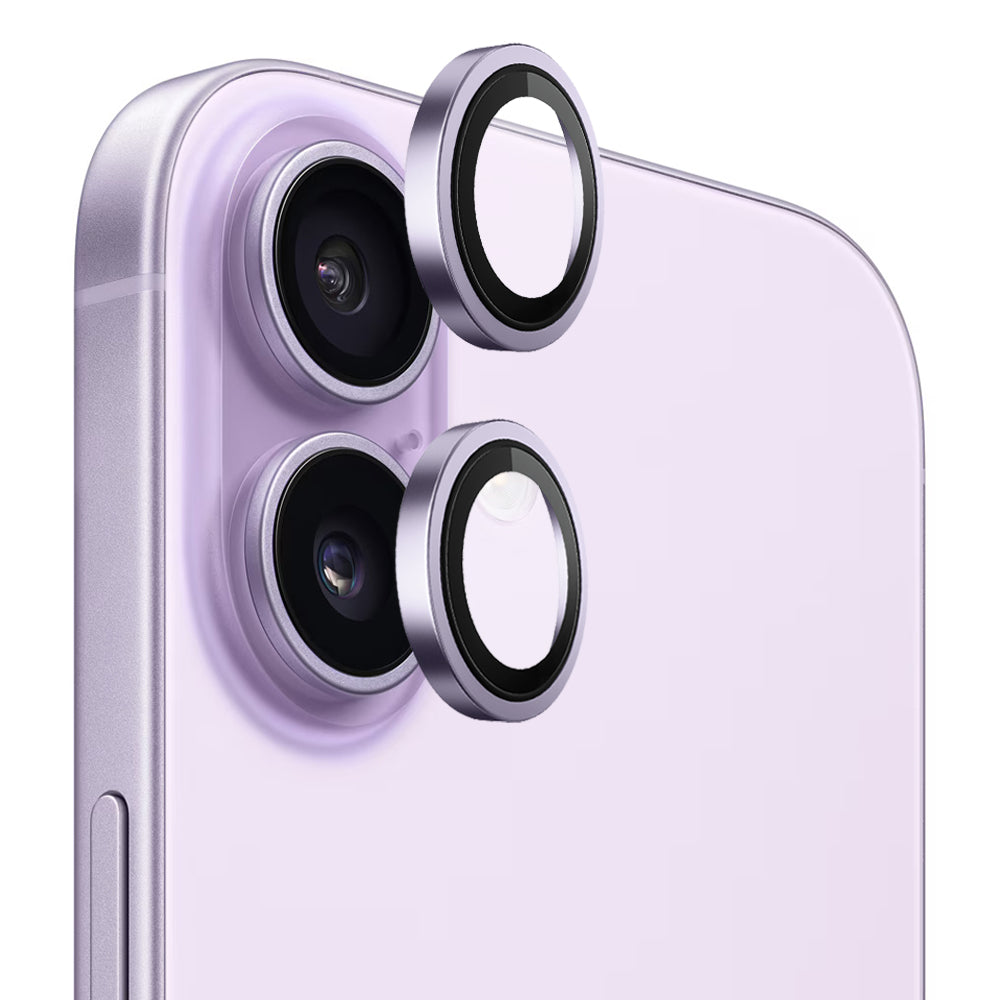 Ochranná fólia na zadnú kameru Blueo Metal Frame pre Apple iPhone 17, Kalené sklo, Fialová
