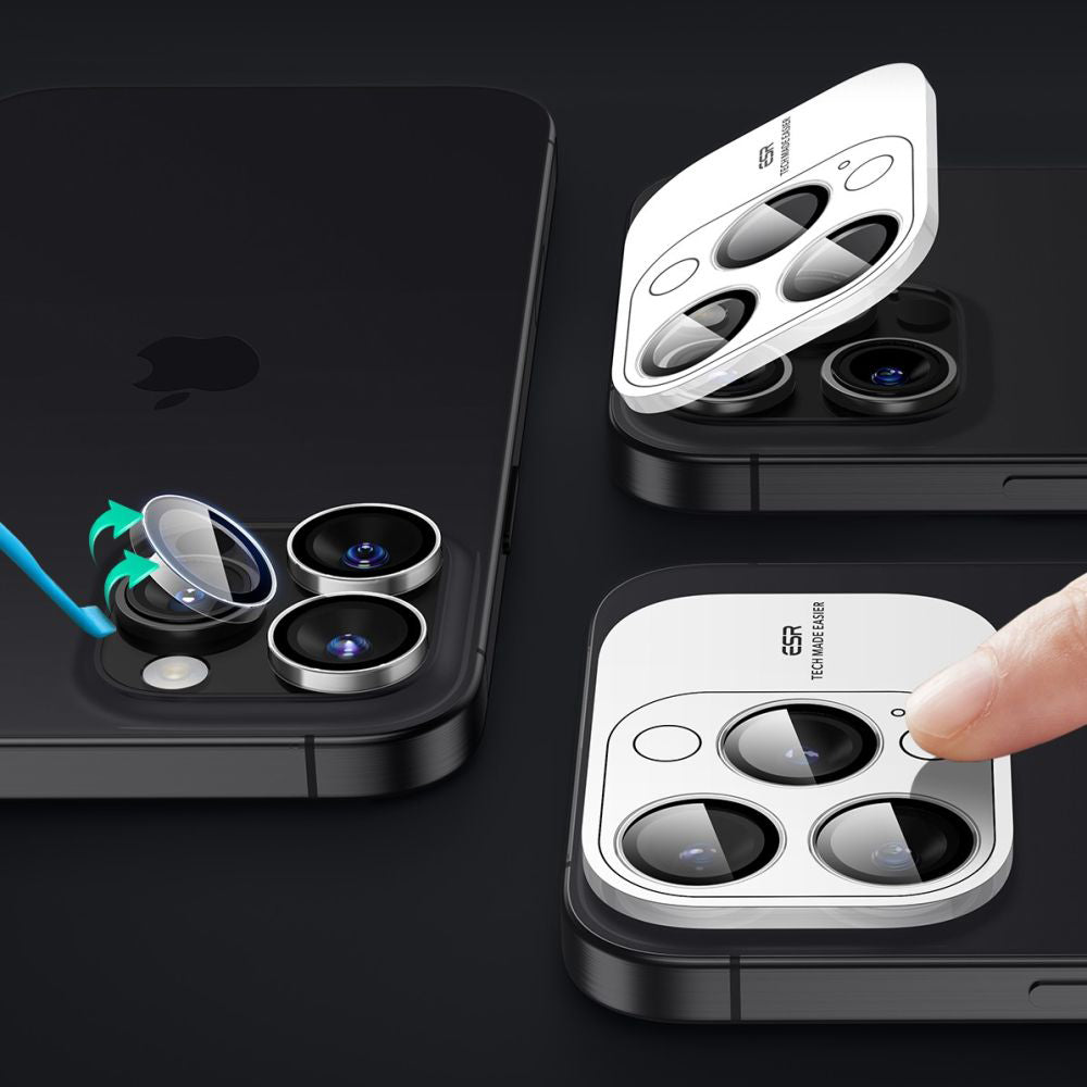 Ochranná fólia na zadnú kameru ESR Armorite pre Apple iPhone 18 Pro / 18 Pro max, tvrdené sklo, priehľadná