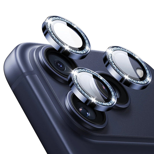 ESR Glitter Diamond Armorite Rear Camera Protector for Apple iPhone 17 Pro Max / 17 Pro, Tempered Glass, Full Glue, Blue