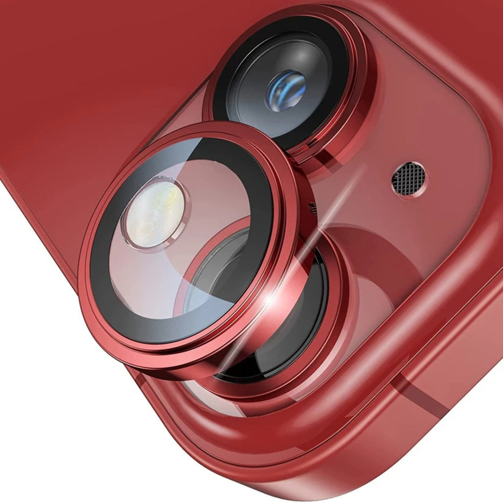 Ochranná fólia na zadnú kameru Lito S+ pre Apple iPhone 14, tvrdené sklo, červená