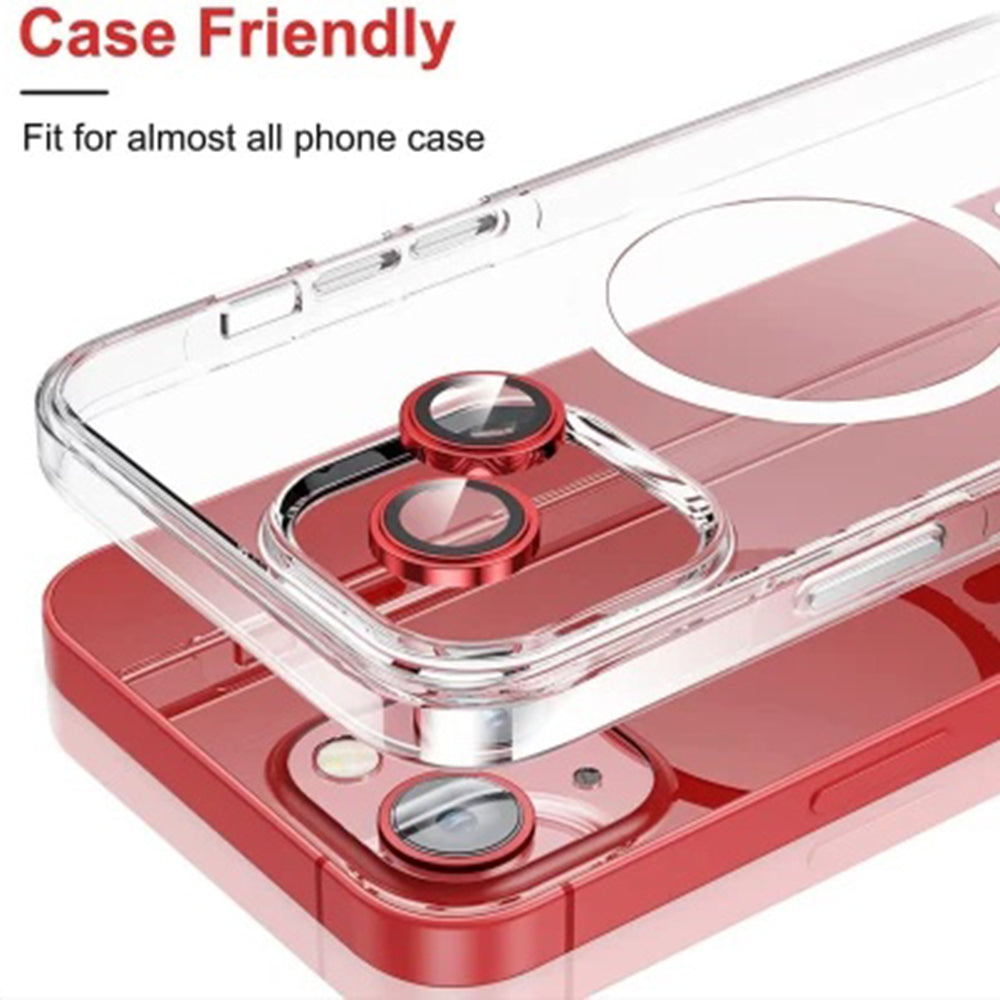 Ochranná fólia na zadnú kameru Lito S+ pre Apple iPhone 14, tvrdené sklo, červená