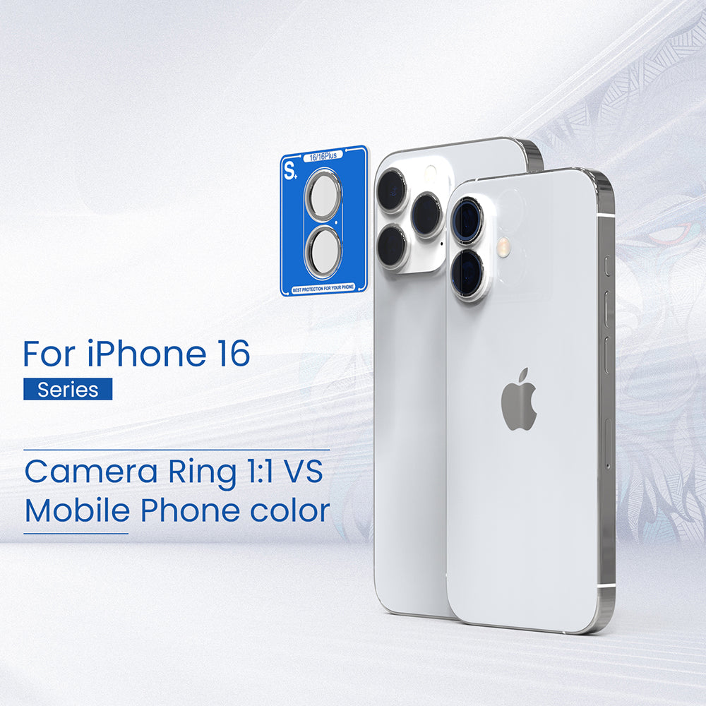 Ochranná fólia na zadnú kameru Lito S+ pre Apple iPhone 16 Pro Max / 16 Pro, tvrdené sklo, strieborná