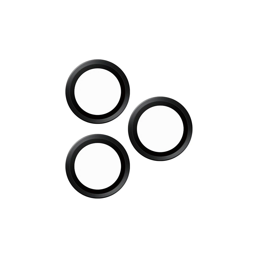 Ochranná fólia PanzerGlass Hoops na zadnú kameru pre Apple iPhone 16 Pro Max / 16 Pro, Tvrdené sklo, Čierna