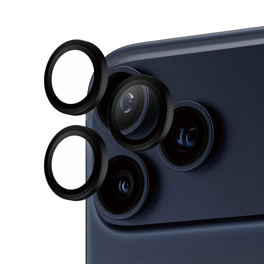 Ochranná fólia na zadnú kameru PanzerGlass Hoops pre Apple iPhone 17 Pro Max / 17 Pro / 16 Pro Max / 16 Pro, Tvrdené sklo, Čierna