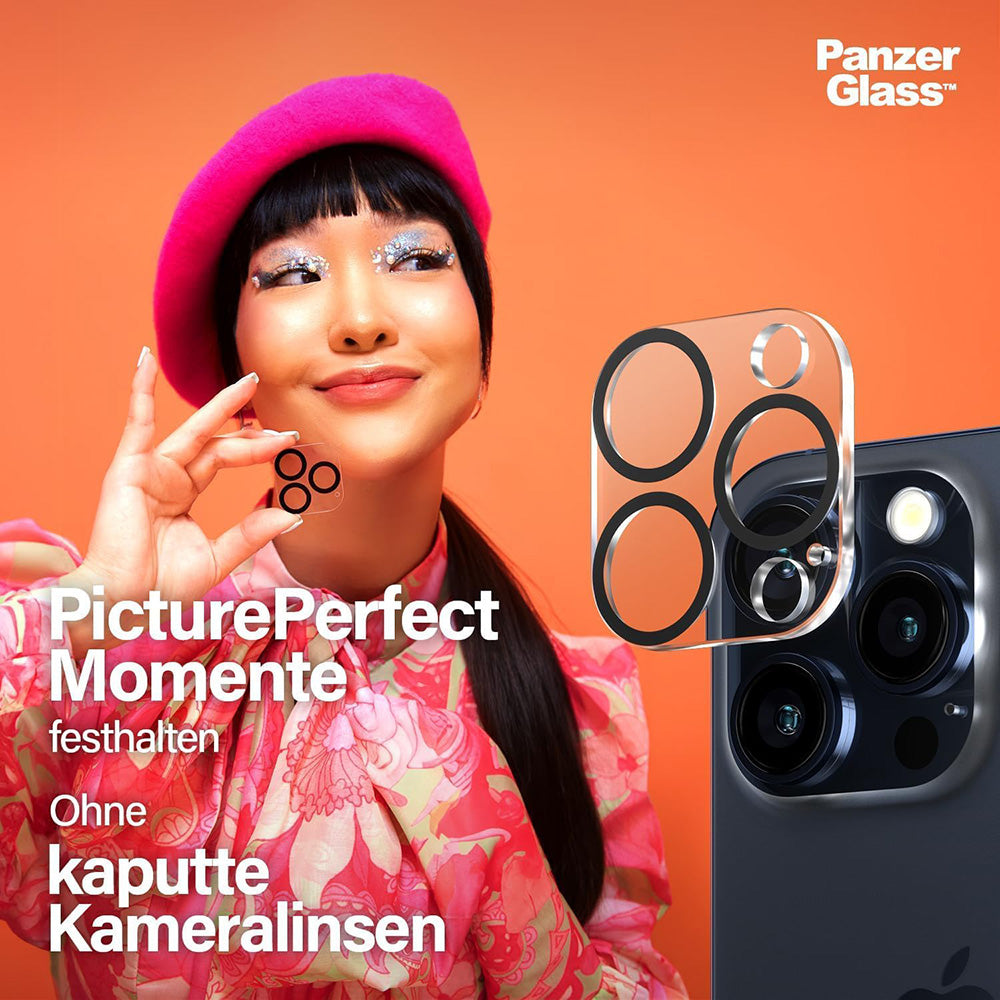 Ochranná fólia na zadnú kameru PanzerGlass PicturePerfect pre Apple iPhone 17 Pro, Kalené sklo, Priehľadné