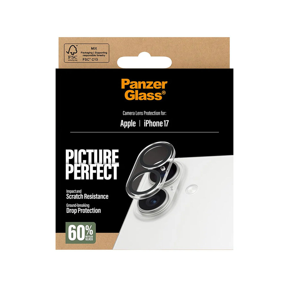 Ochranná fólia na zadnú kameru PanzerGlass PicturePerfect pre Apple iPhone 17, Kalené sklo, Priehľadné