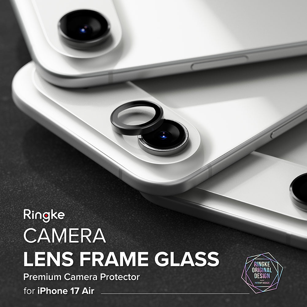 Ochranná fólia Ringke na zadnú kameru pre Apple iPhone 17 Air, Tvrdené sklo, Čierna