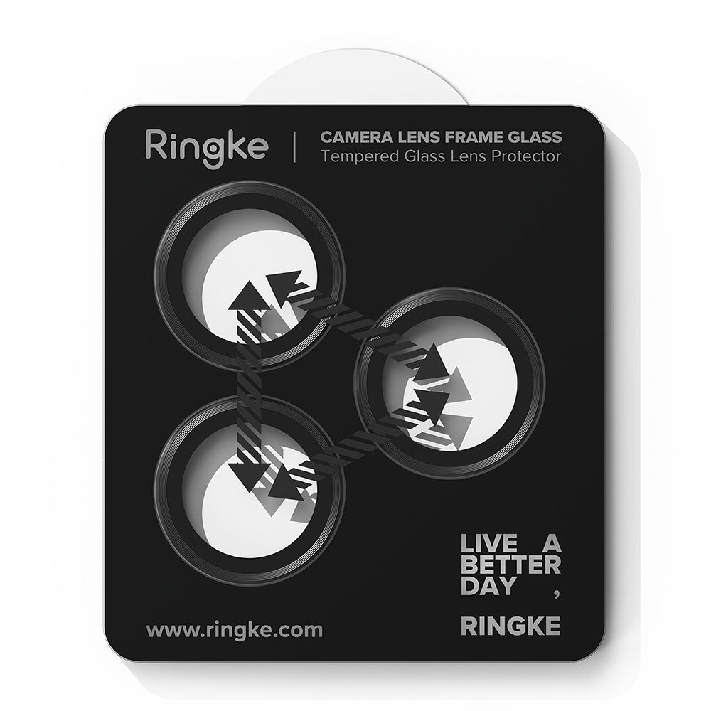 Ochranná fólia Ringke na zadnú kameru pre Apple iPhone 17 Pro Max / 17 Pro, Tvrdené sklo, Čierna