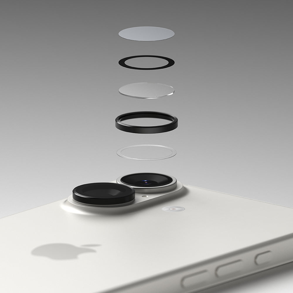 Ochranná fólia Ringke na zadnú kameru pre Apple iPhone 17, Tvrdené sklo, Čierna