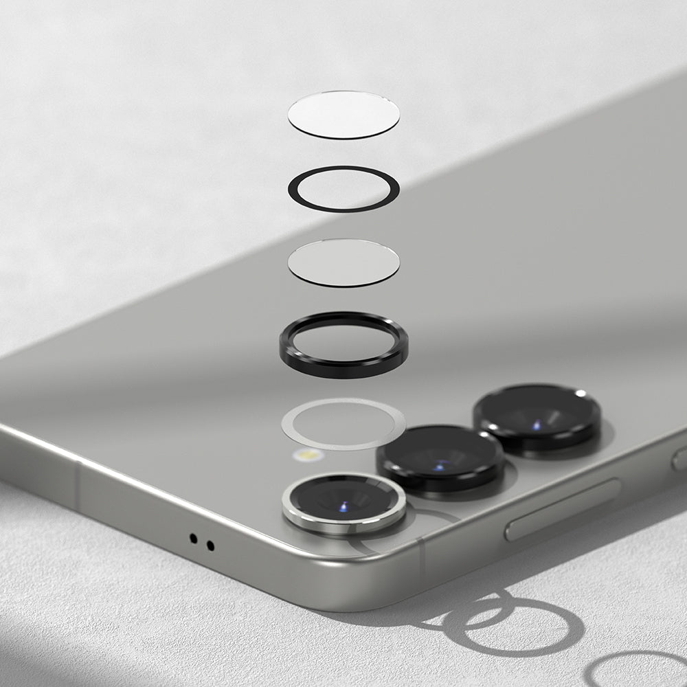 Ochranná fólia Ringke na zadnú kameru pre Samsung Galaxy S25 S931, Tvrdené sklo, Čierna