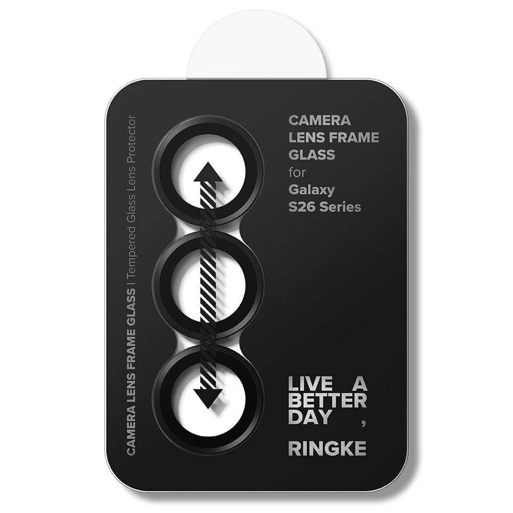 Ochranná fólia Ringke na zadnú kameru pre Samsung Galaxy S26 Plus S947 / S26, Tvrdené sklo, Sada 2 kusy, Čierna