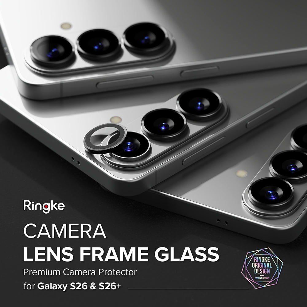 Ochranná fólia Ringke na zadnú kameru pre Samsung Galaxy S26 Plus S947 / S26, Tvrdené sklo, Sada 2 kusy, Čierna